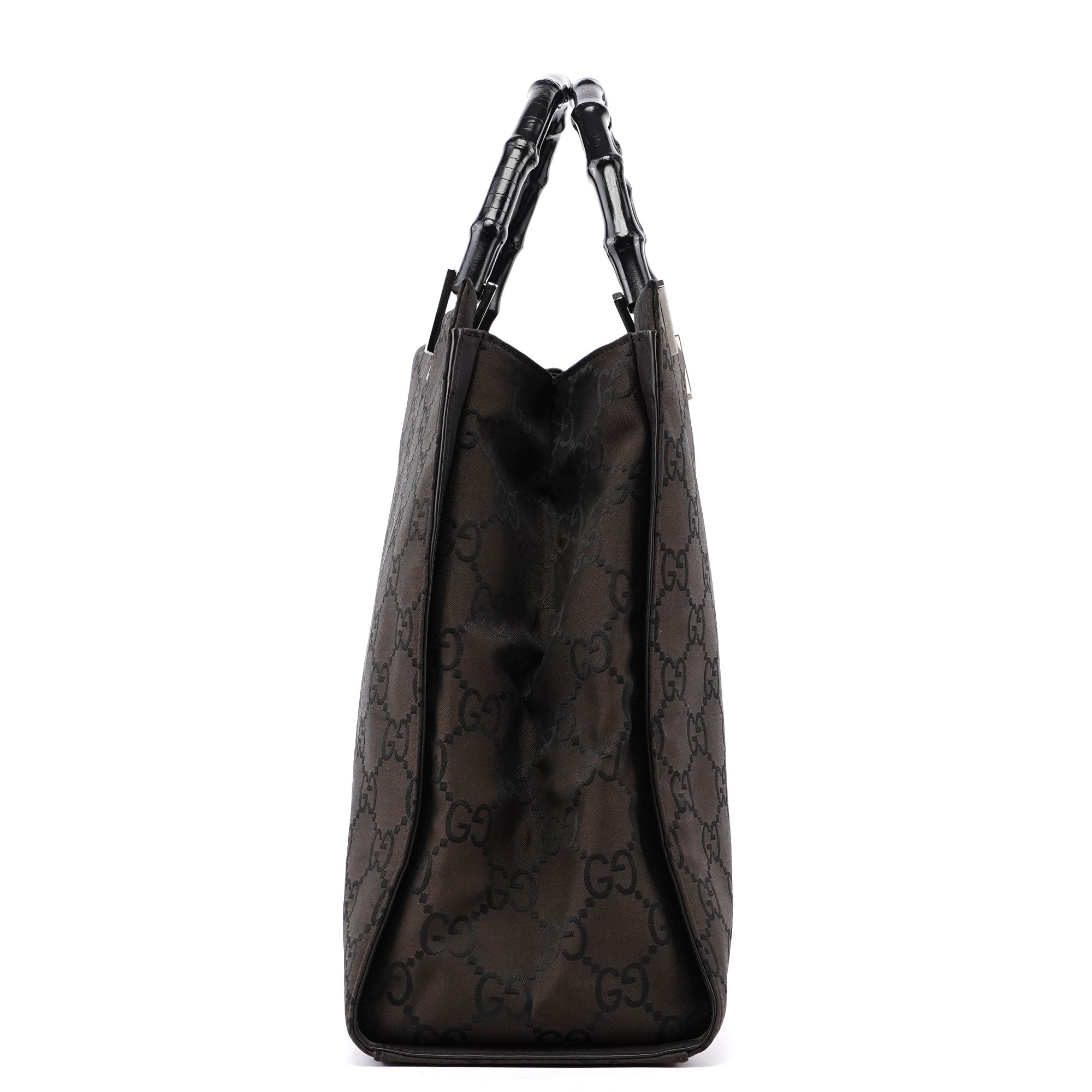 Gucci Sac cabas Bamboo en toile GG marron