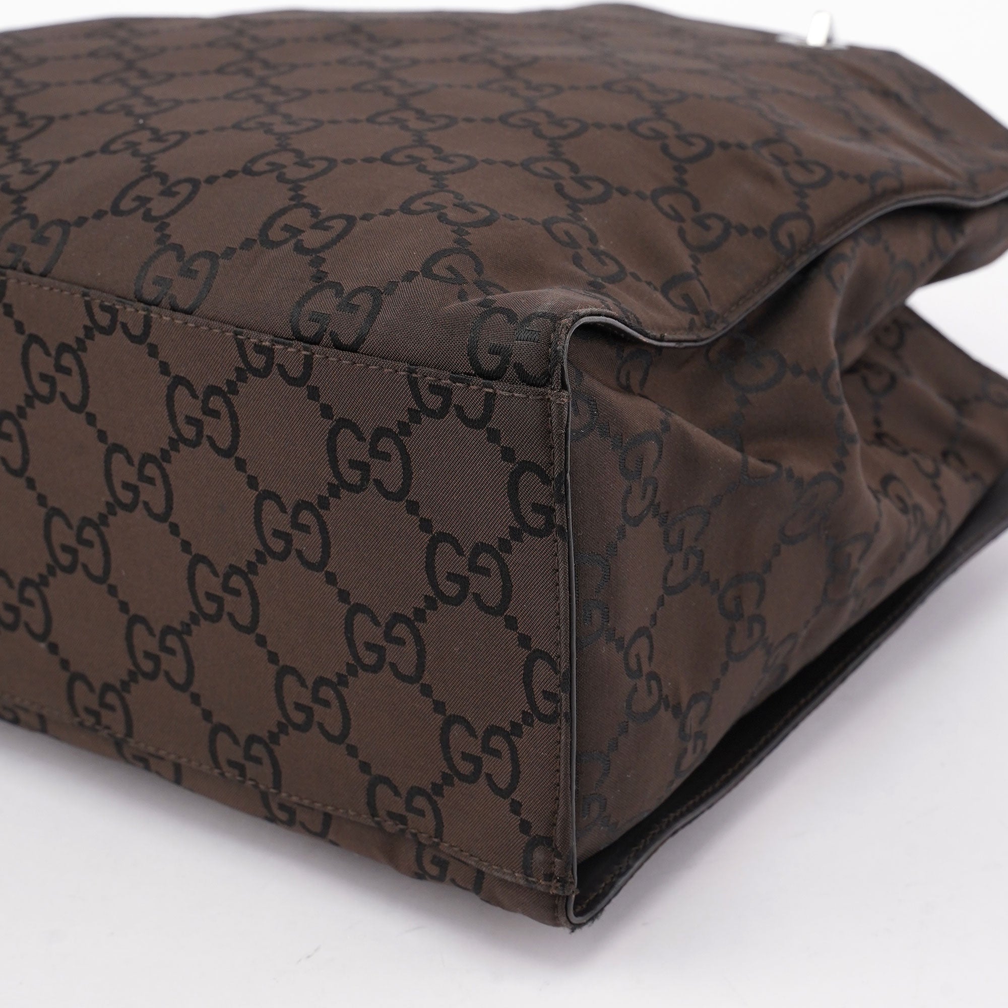Gucci Sac cabas Bamboo en toile GG marron