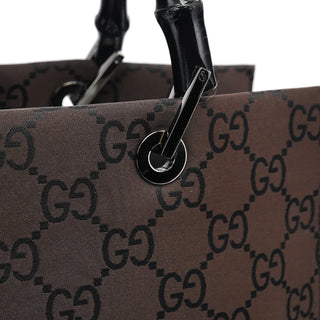 Gucci Brown GG Bamboo Tote Bag