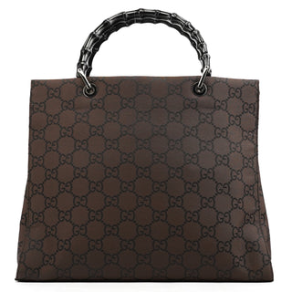 Gucci Brown GG Bamboo Tote Bag