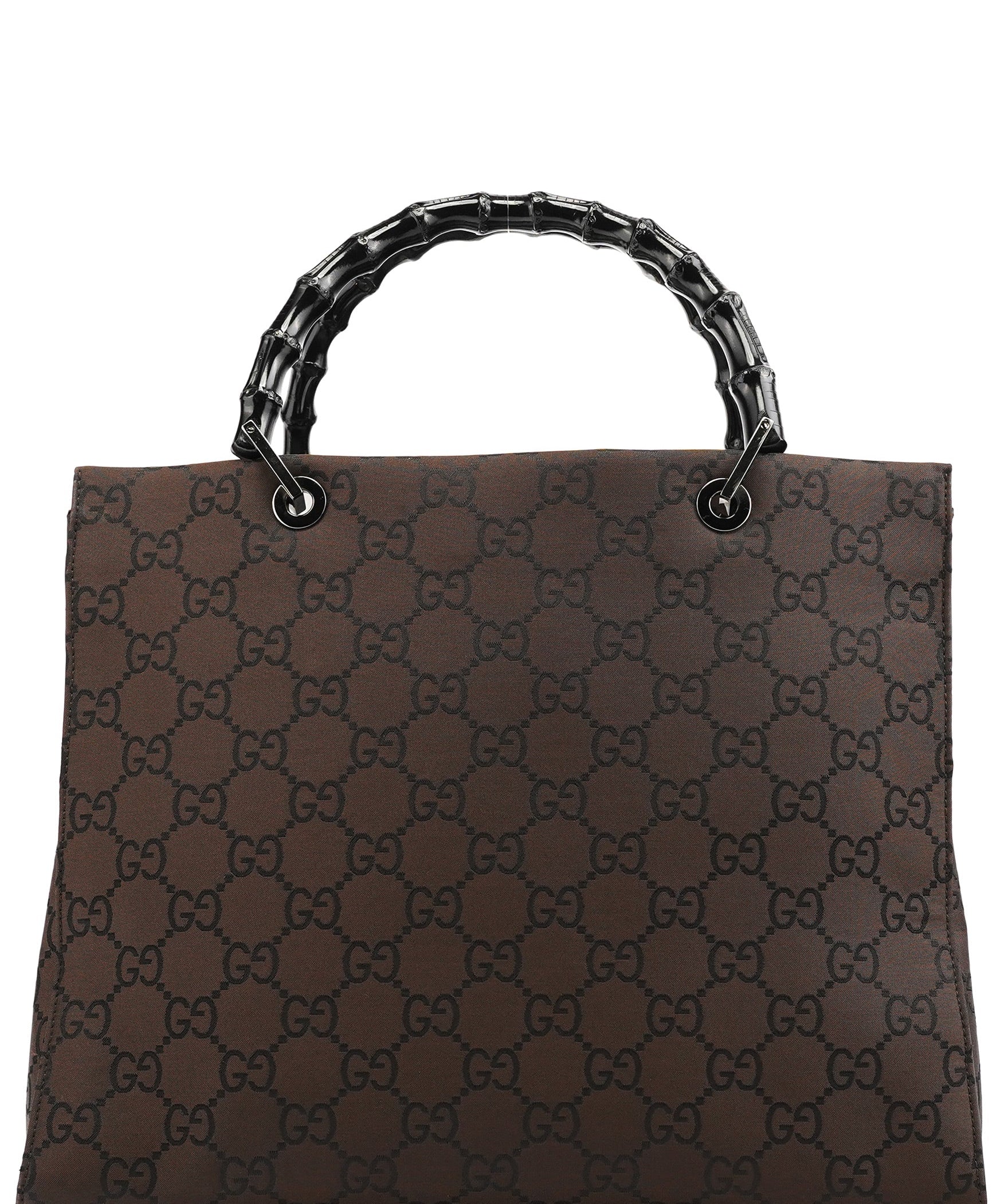 Gucci Brown GG Bamboo Tote Bag