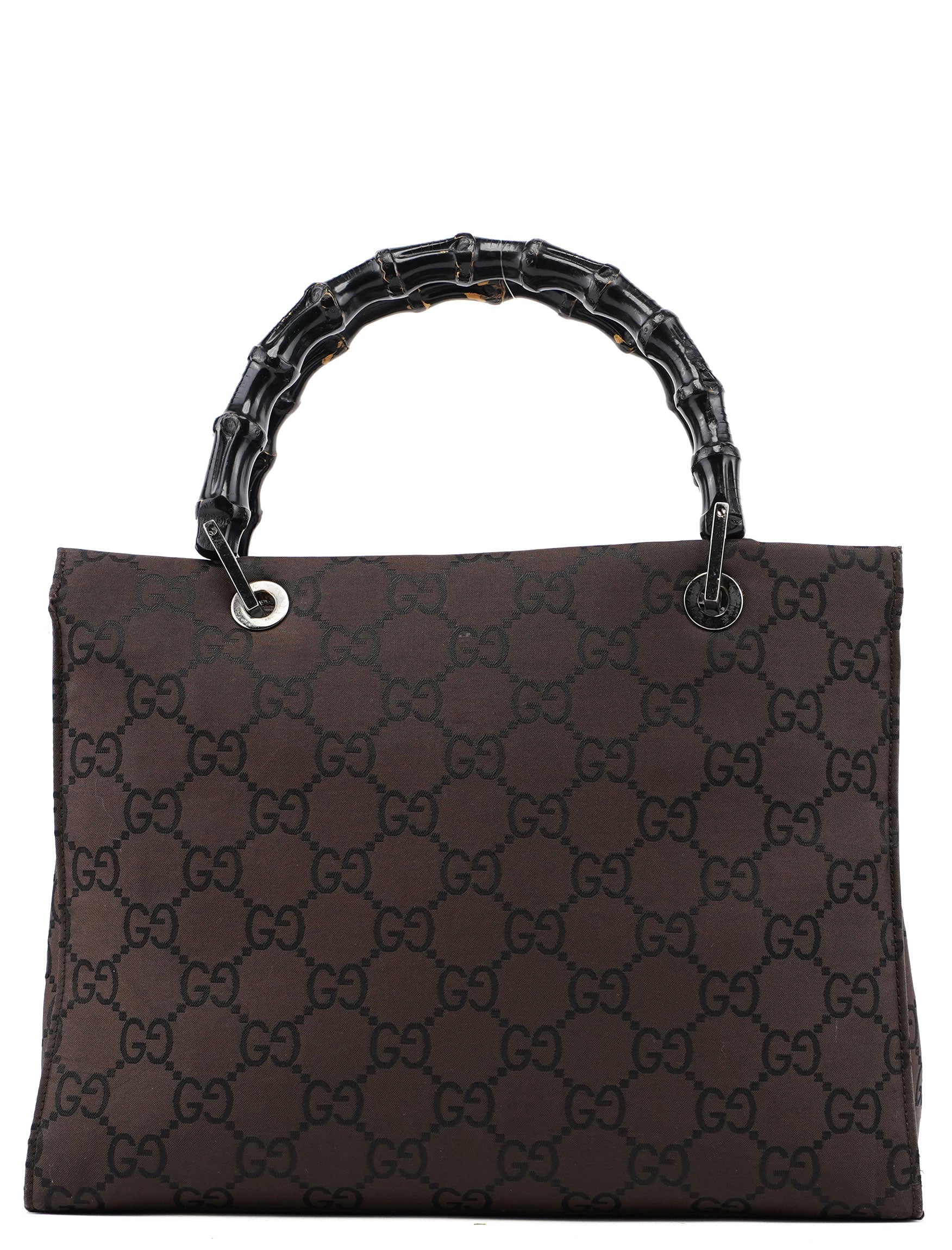 Gucci Brown GG Bamboo Tote Bag