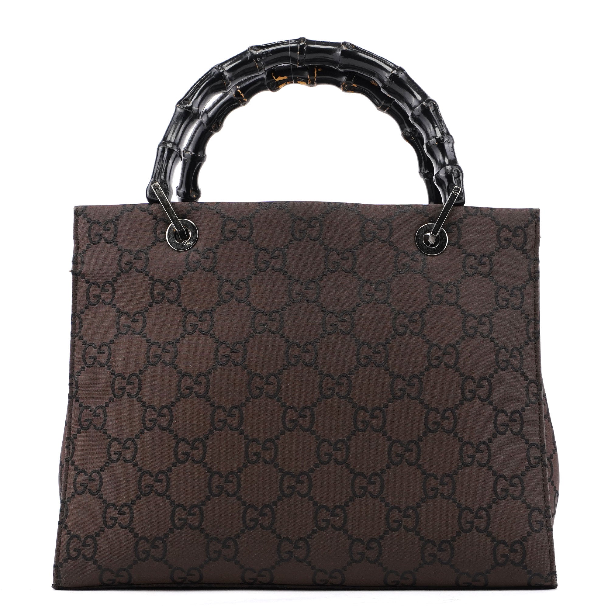 Gucci Brown GG Bamboo Tote Bag