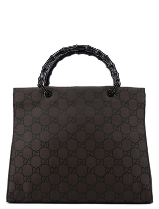 Gucci Brown GG Bamboo Tote Bag