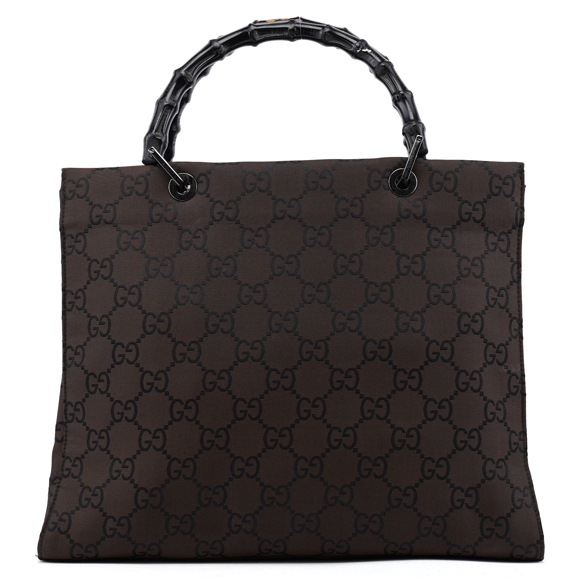 Gucci Brown GG Bamboo Tote Bag