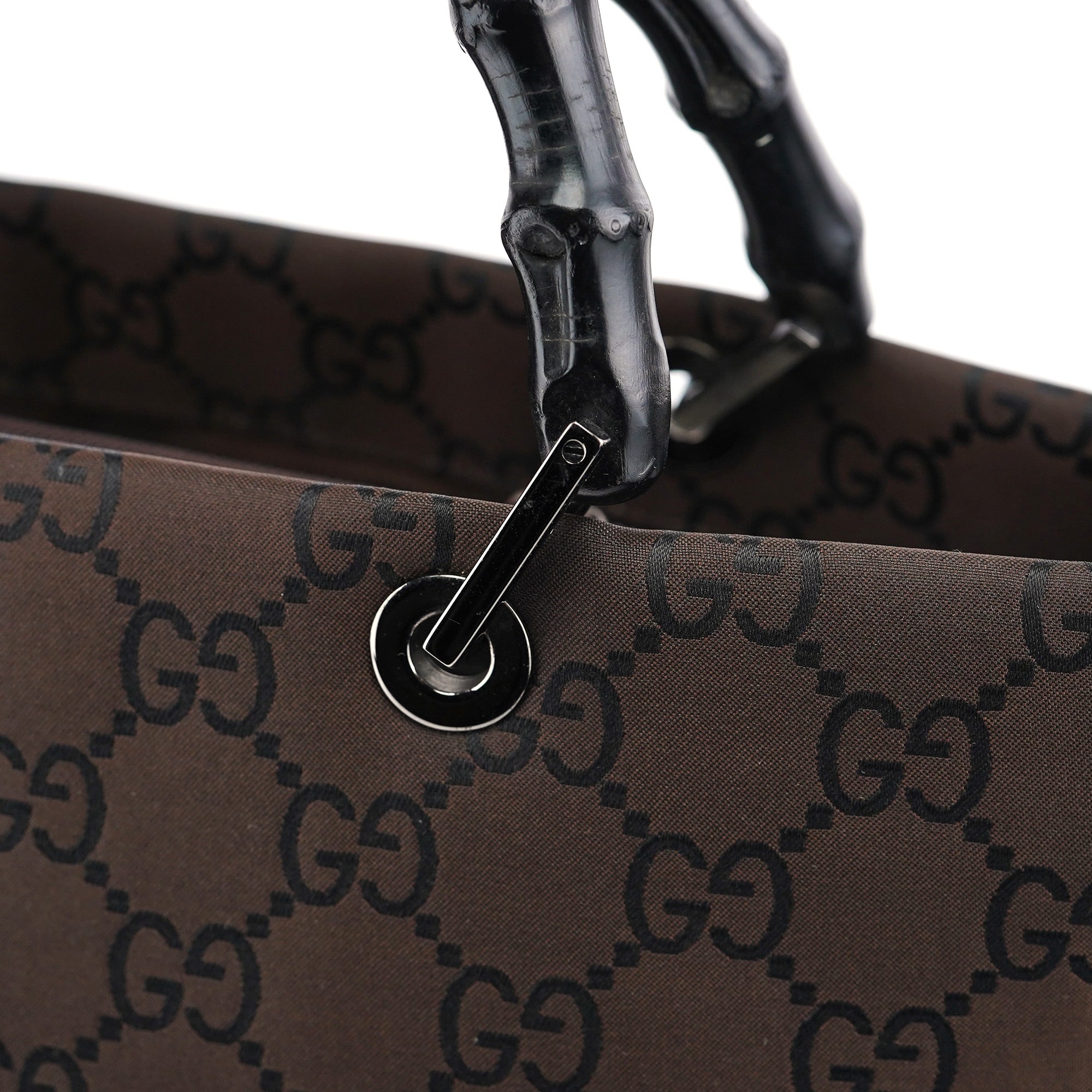 Gucci Brown GG Bamboo Tote Bag