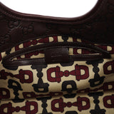 Gucci Brown GG Calfskin Embossed Jackie Shoulder Bag