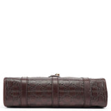 Gucci Brown GG Calfskin Embossed Jackie Shoulder Bag