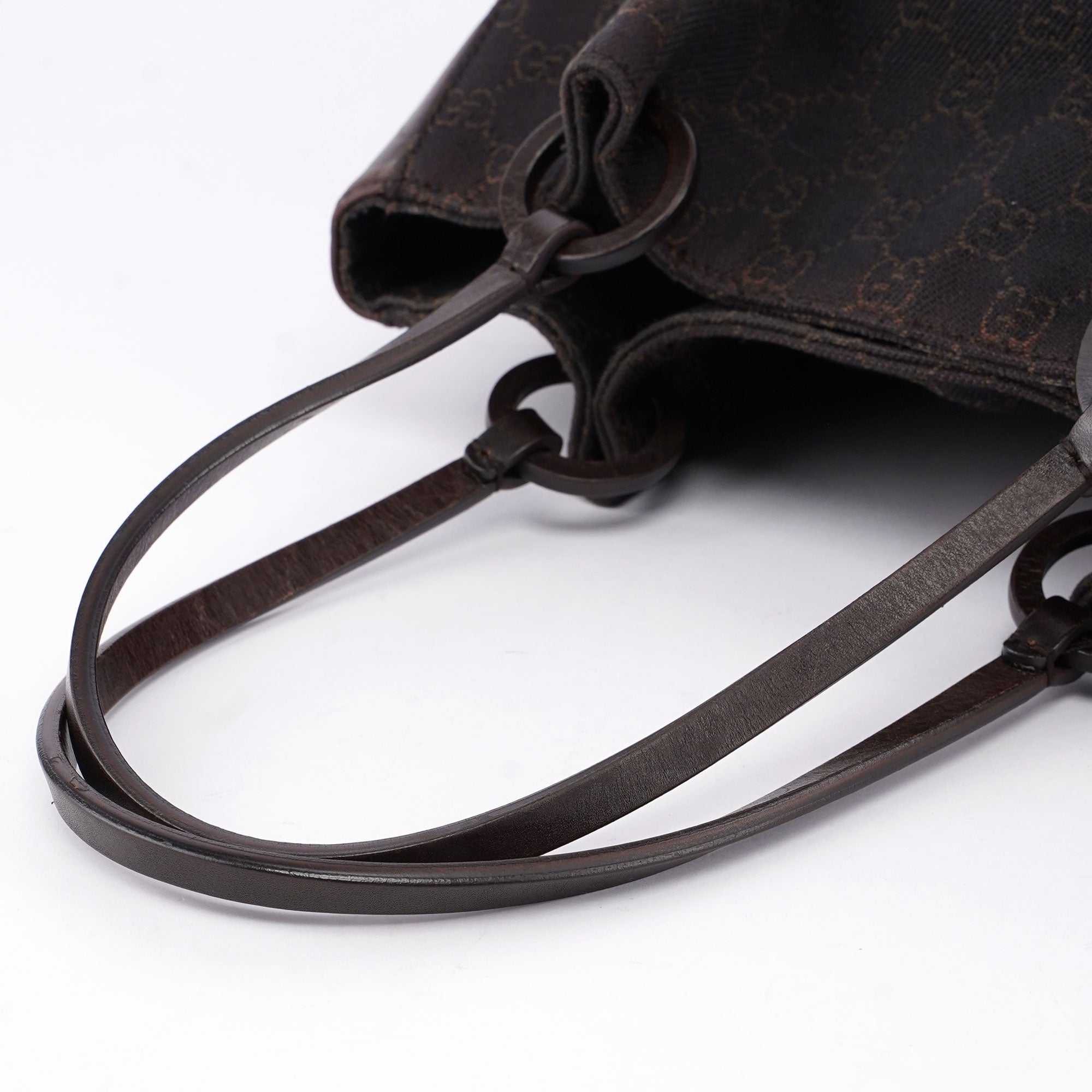 Gucci Sac cabas en toile GG et cuir marron