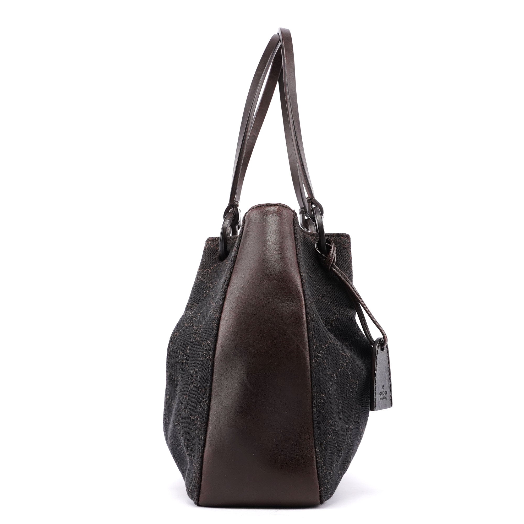 Gucci Sac cabas en toile GG et cuir marron