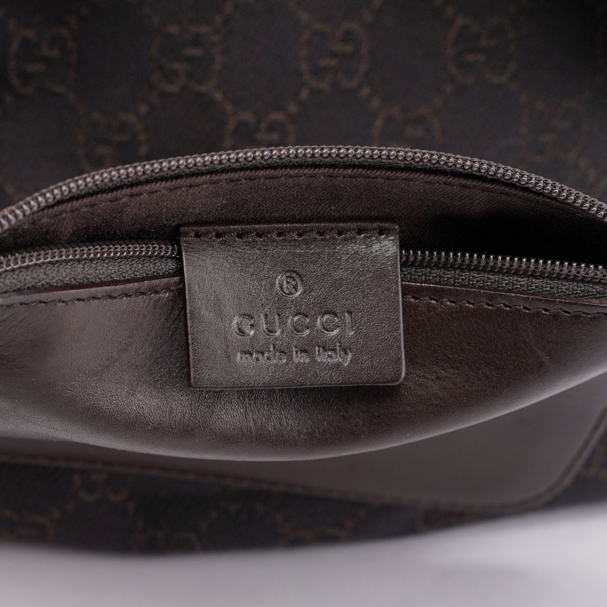 Gucci Sac cabas en toile GG et cuir marron