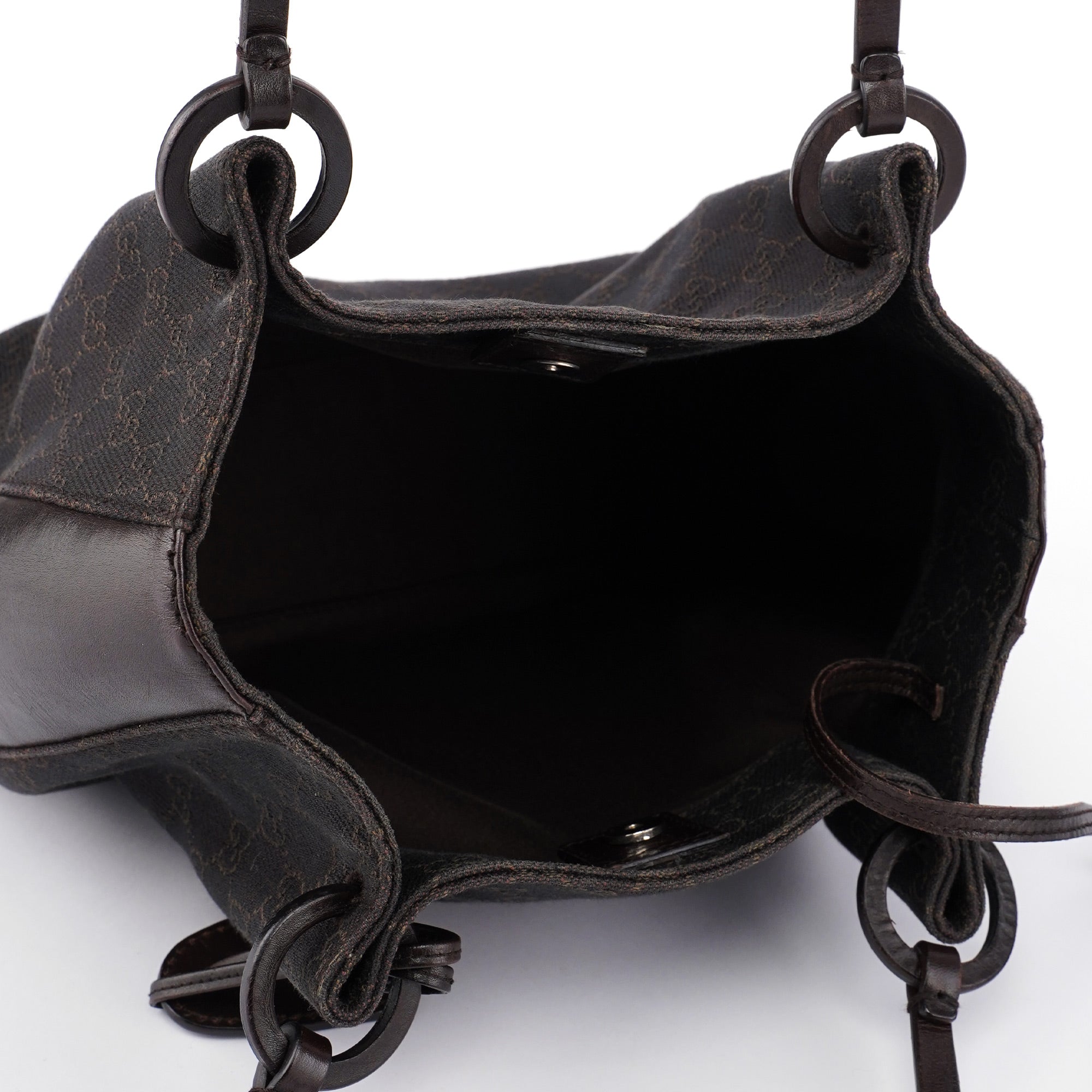 Gucci Sac cabas en toile GG et cuir marron