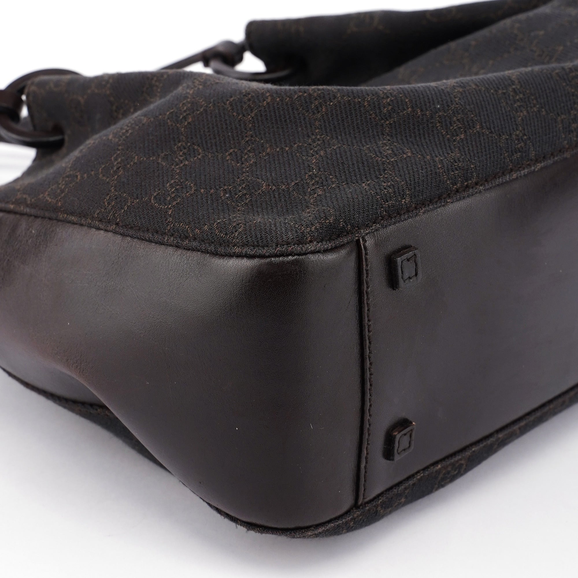 Gucci Sac cabas en toile GG et cuir marron