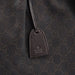 Gucci Brown GG Canvas Leather Tote Bag