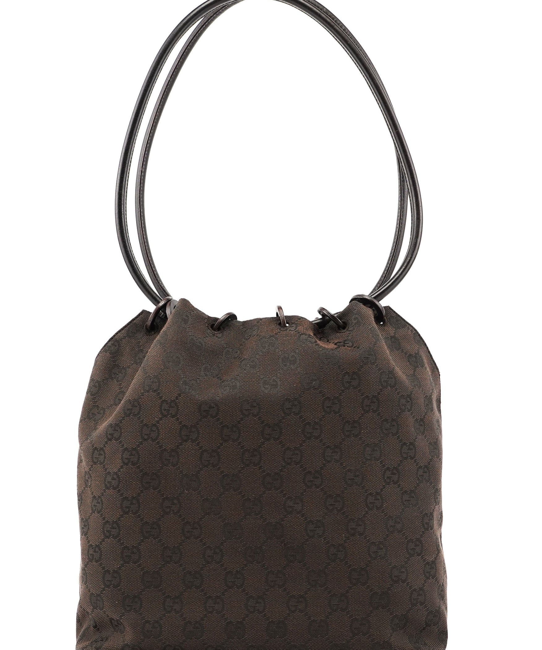 Gucci Brown GG Drawstring Shoulder Bag