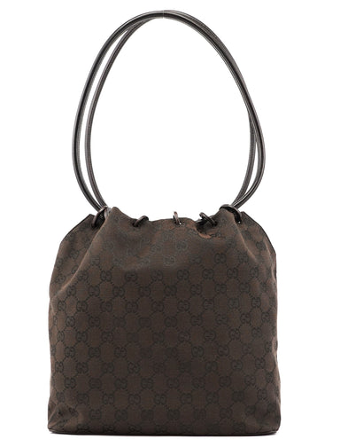 Gucci Brown GG Drawstring Shoulder Bag