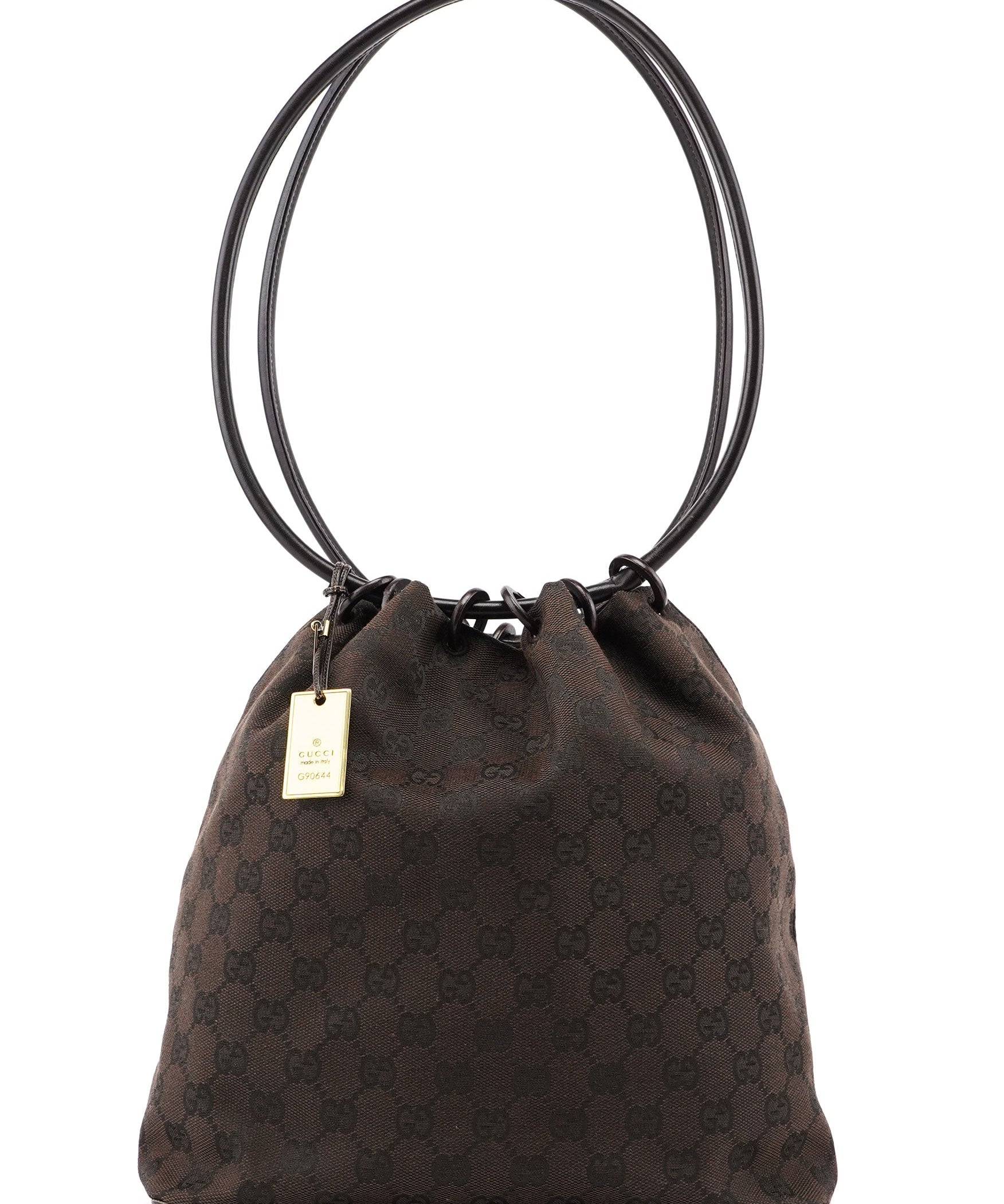 Gucci Brown GG Drawstring Shoulder Bag