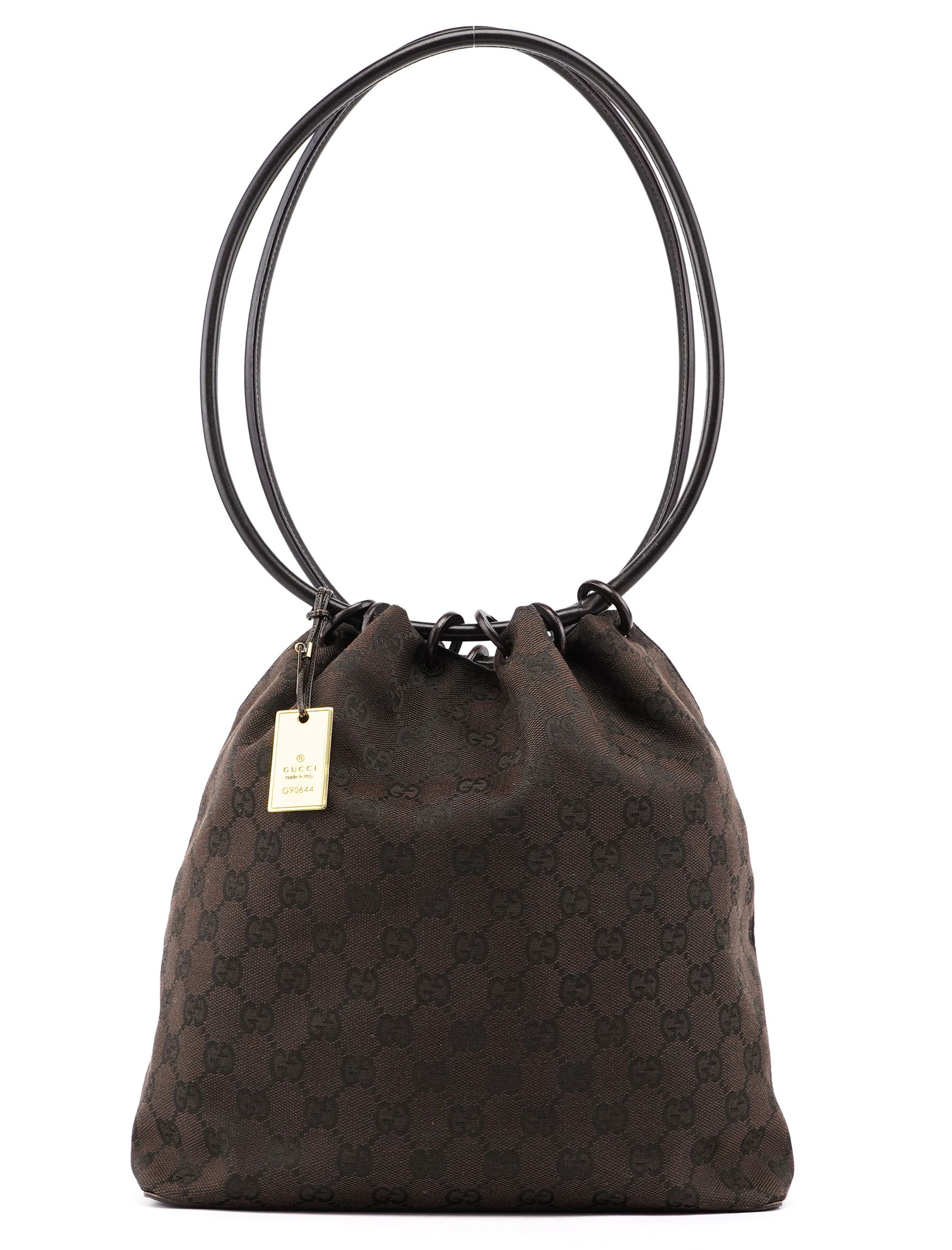 Gucci Brown GG Drawstring Shoulder Bag