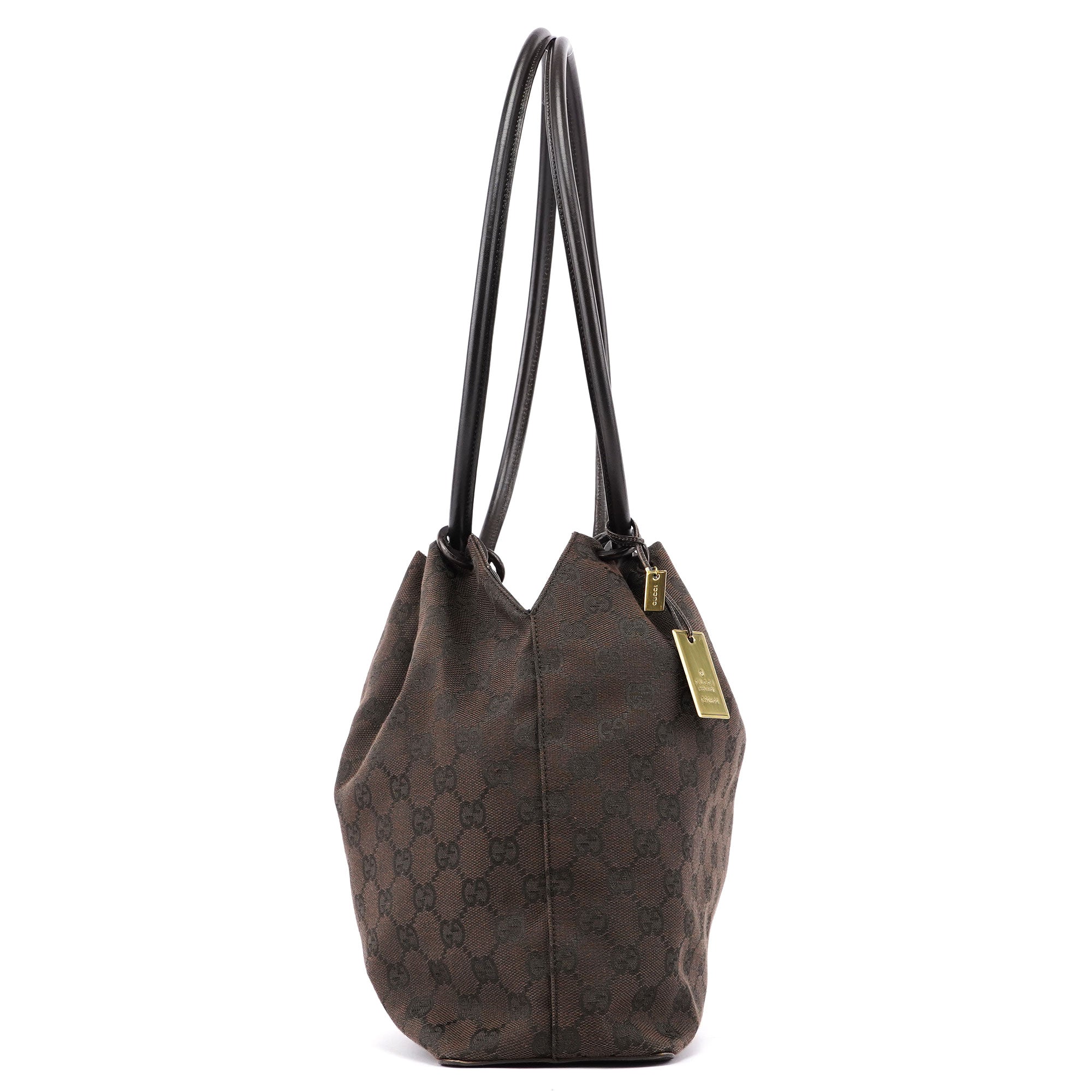 Gucci Brown GG Drawstring Shoulder Bag