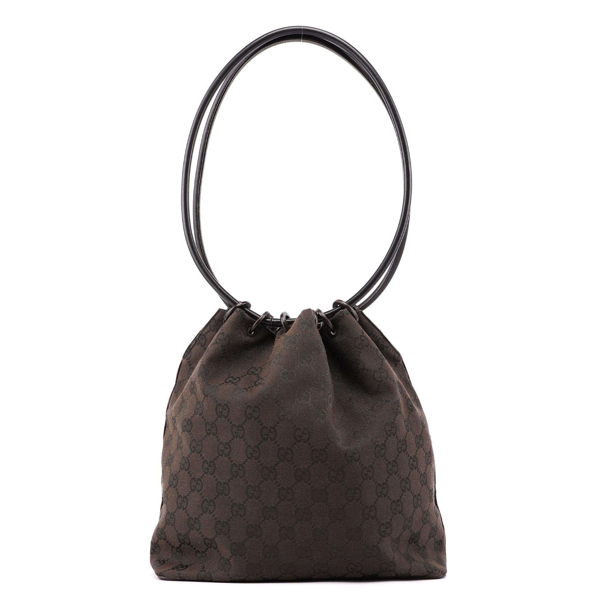 Gucci Brown GG Drawstring Shoulder Bag