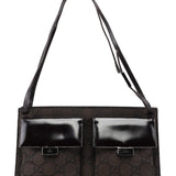Gucci Brown GG Dual Pocket Shoulder Bag