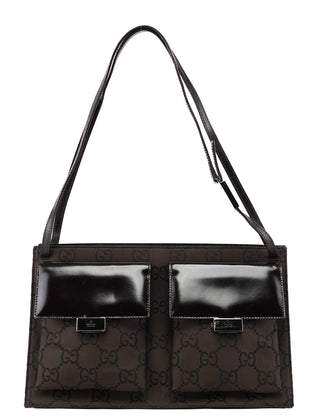 Gucci Brown GG Dual Pocket Shoulder Bag