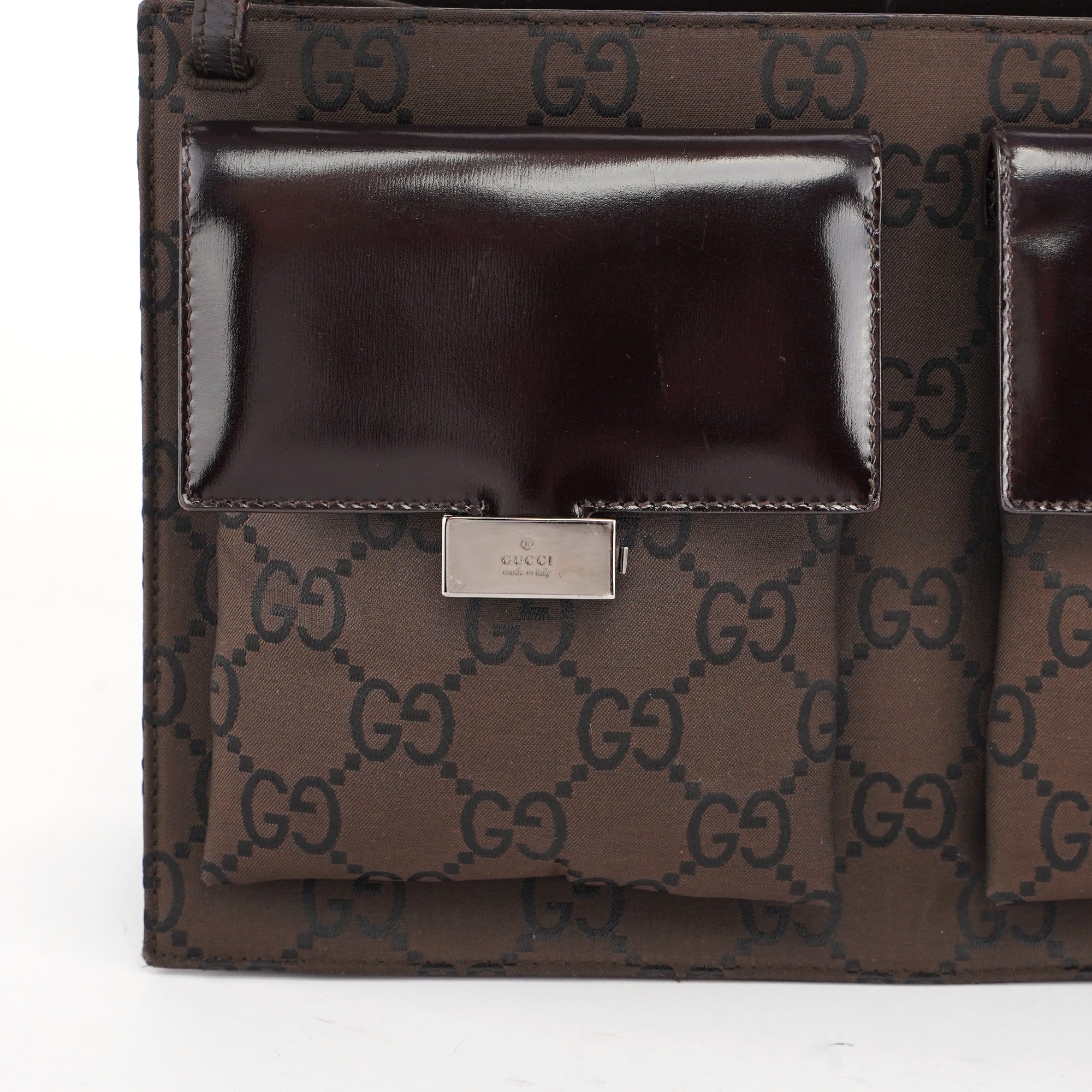 Gucci Brown GG Dual Pocket Shoulder Bag