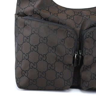 Gucci Brown GG Dual Pocket Shoulder Bag