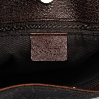 Gucci Brown GG Horsebit Leather Tote Bag