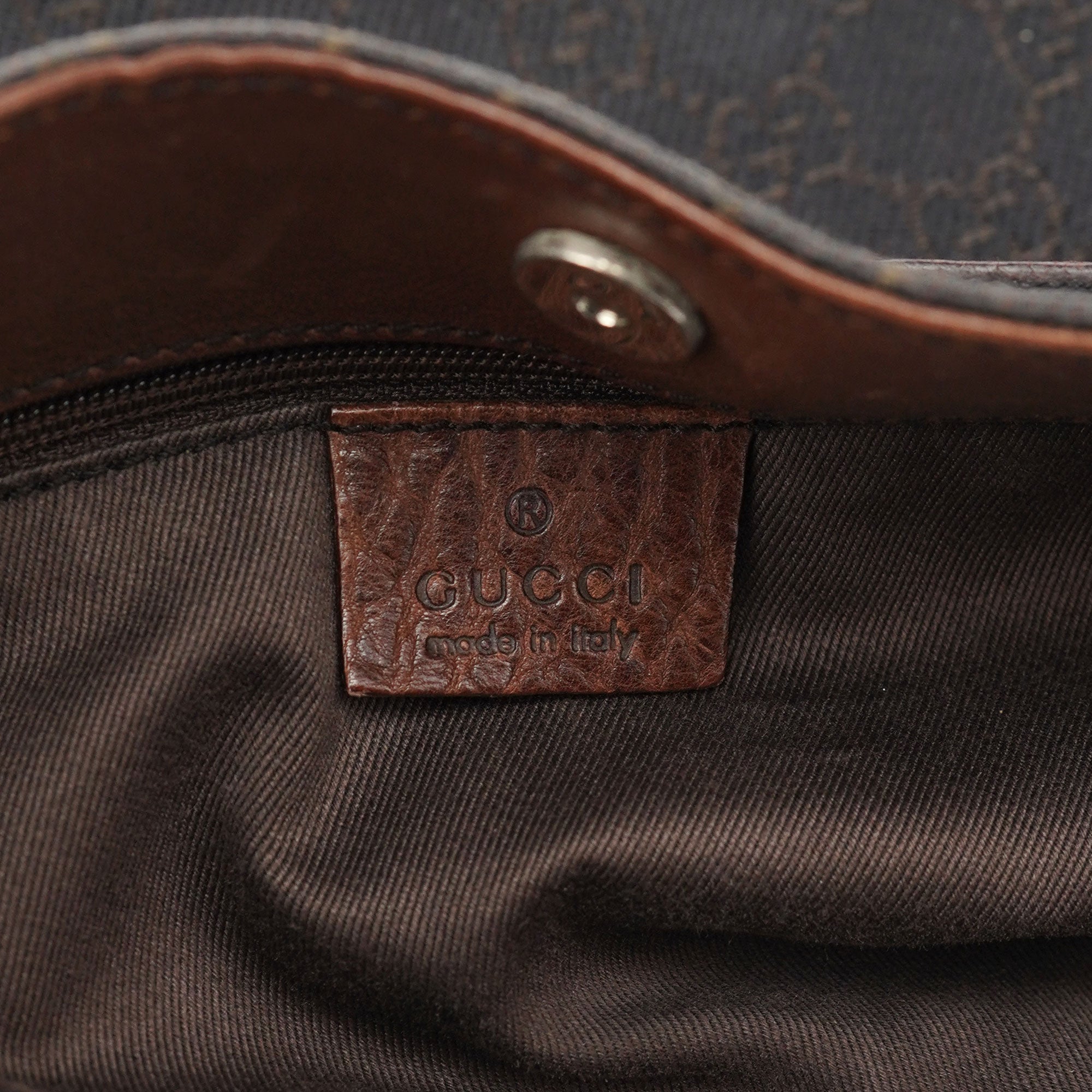 Gucci Sac porté épaule Horsebit en toile GG marron