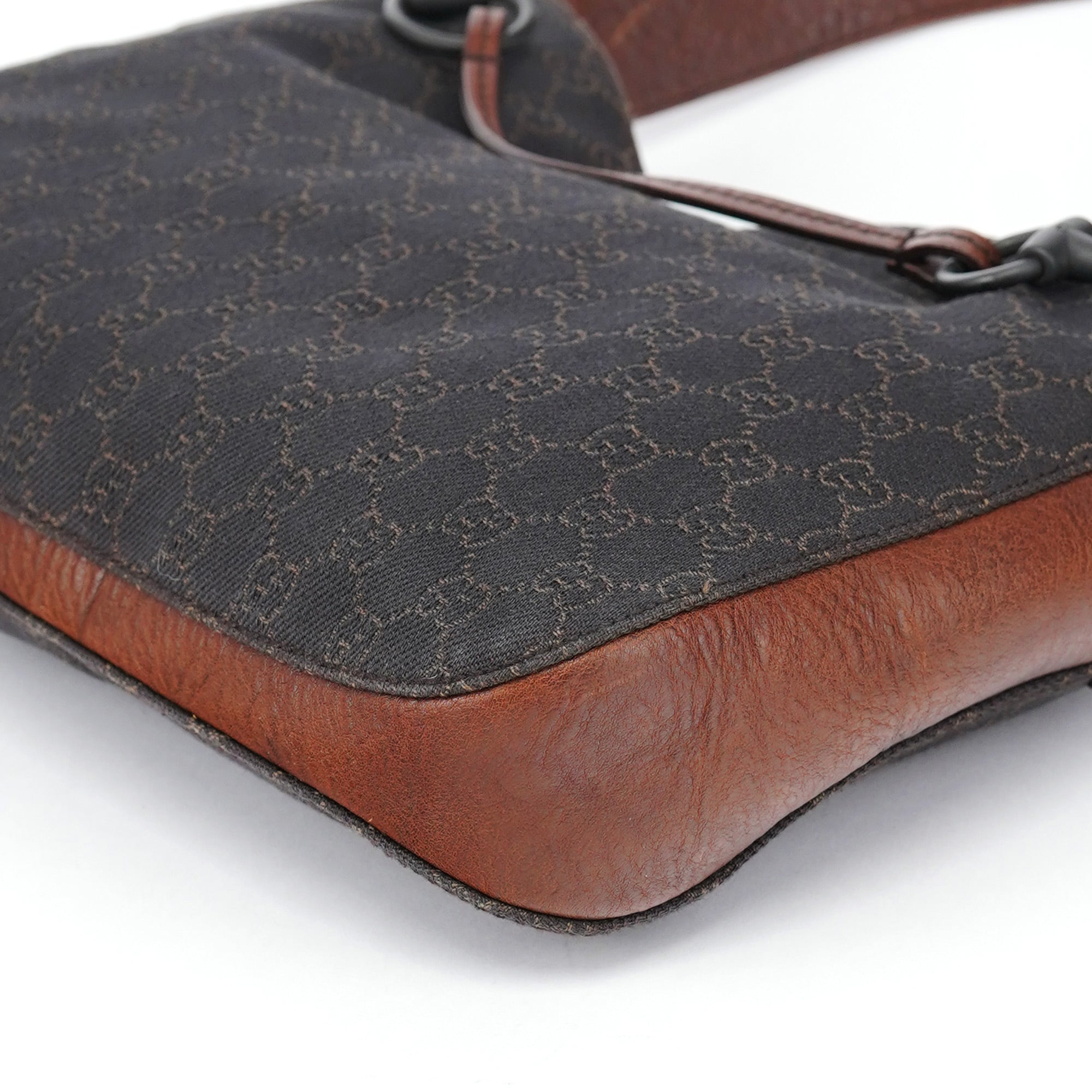 Gucci Brown GG Horsebit Shoulder Bag