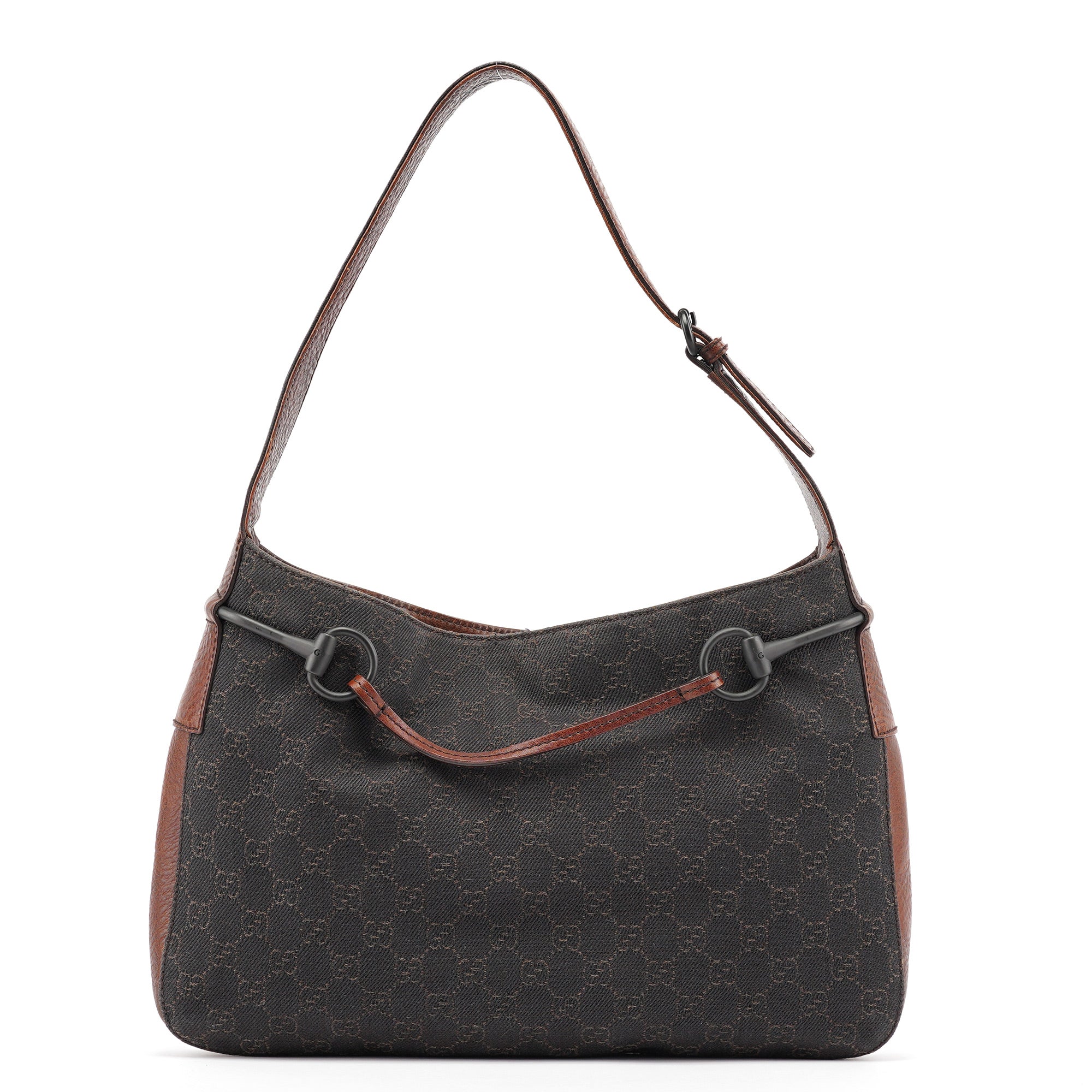 Gucci Brown GG Horsebit Shoulder Bag