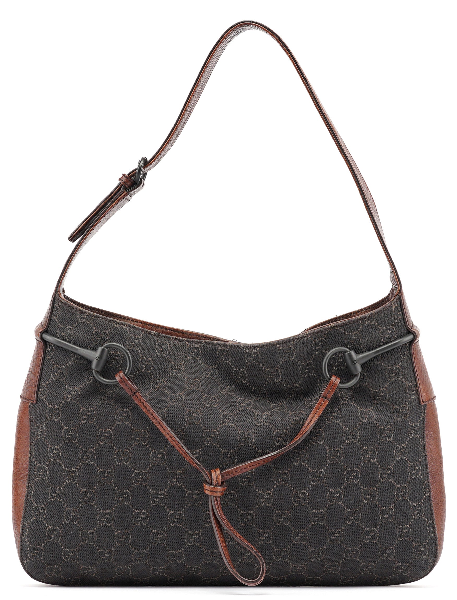 Gucci Brown GG Horsebit Shoulder Bag
