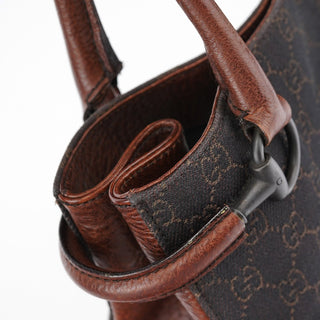 Gucci Brown GG Horsebit Tote Bag