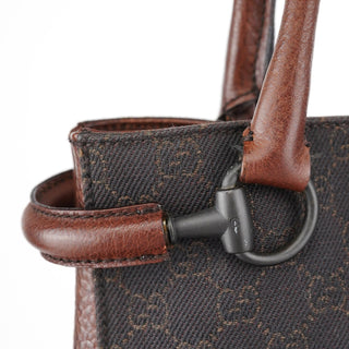 Gucci Brown GG Horsebit Tote Bag