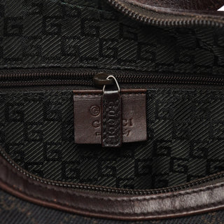 Gucci Brown GG Leather Hobo Shoulder Bag