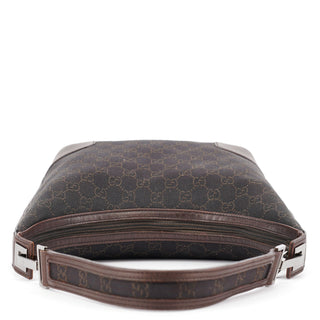 Gucci Brown GG Leather Hobo Shoulder Bag