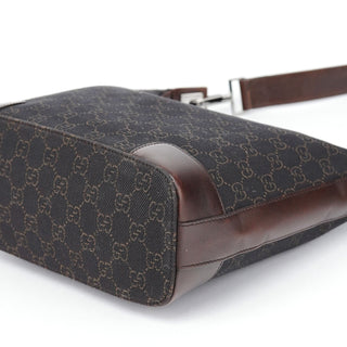 Gucci Brown GG Leather Hobo Shoulder Bag