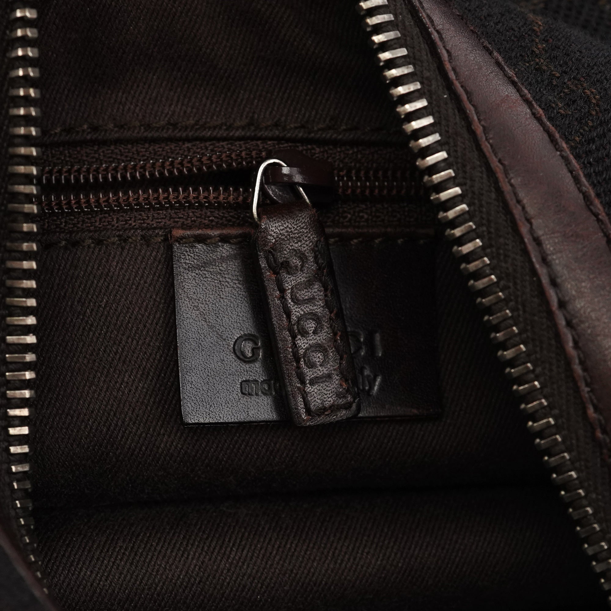 Gucci Borsa a spalla GG in pelle marrone