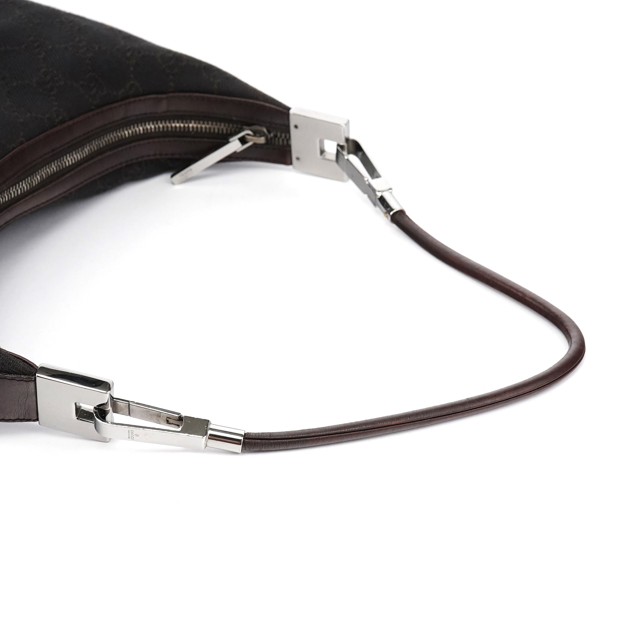 Gucci Borsa a spalla GG in pelle marrone