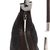 Gucci Borsa a spalla GG in pelle marrone