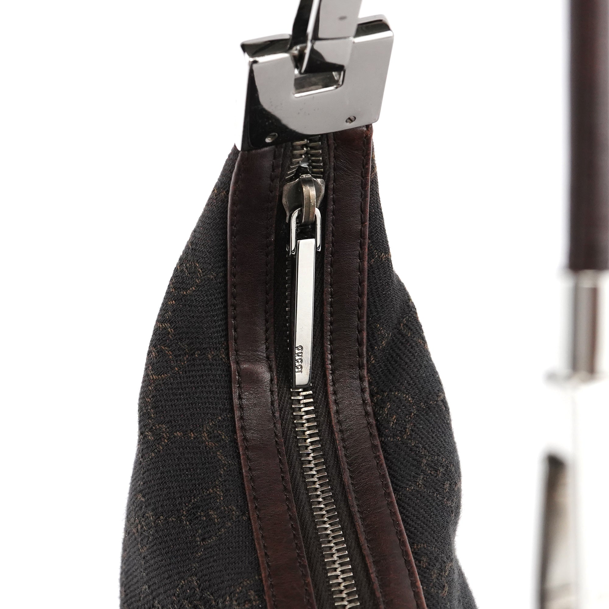 Gucci Borsa a spalla GG in pelle marrone