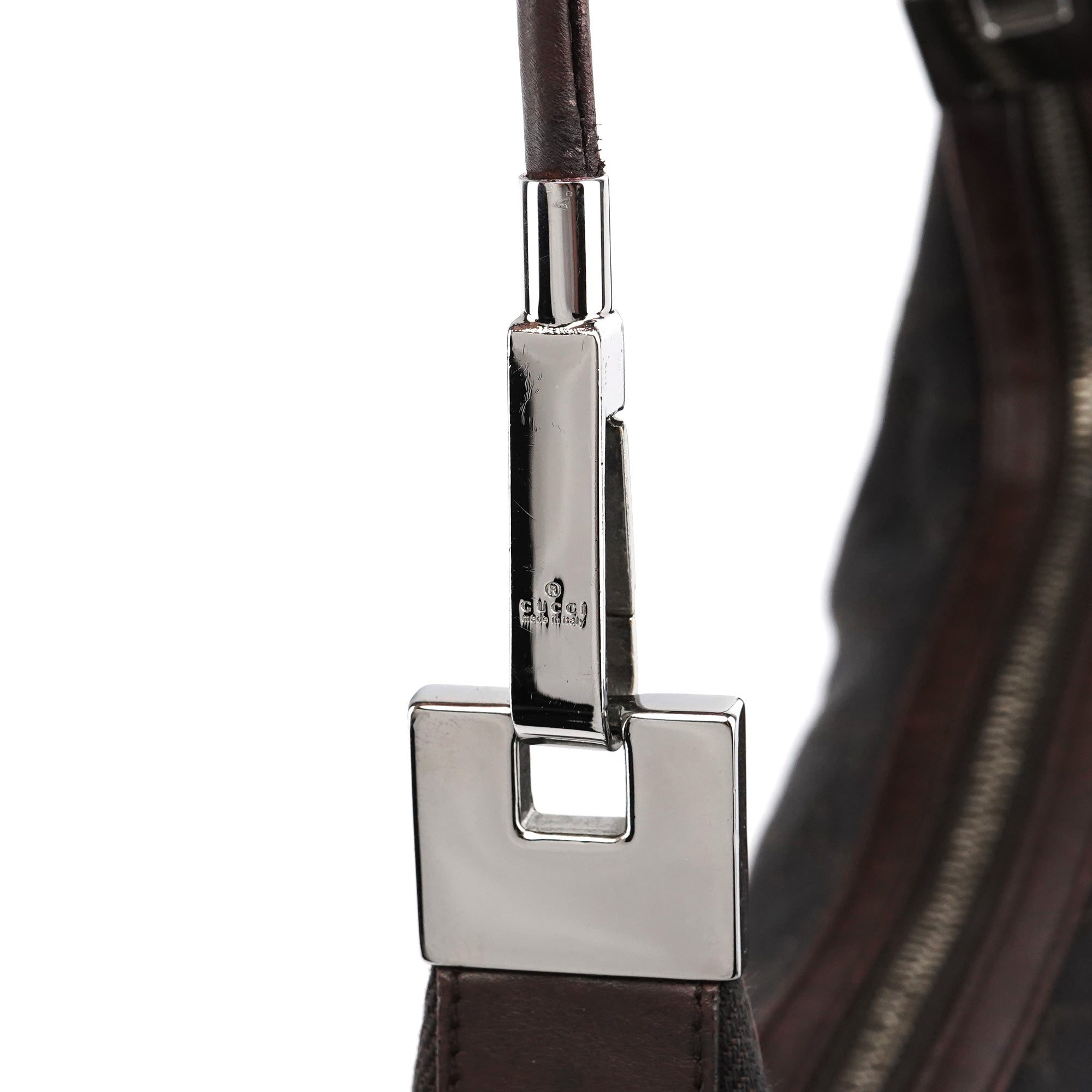 Gucci Borsa a spalla GG in pelle marrone