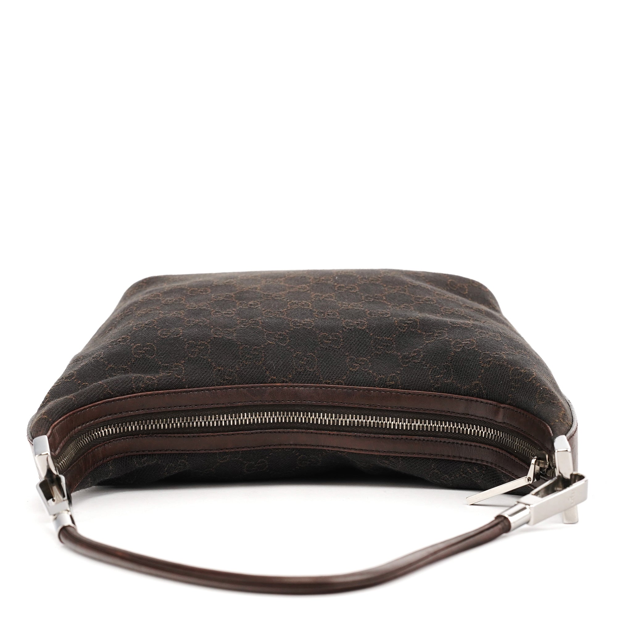 Gucci Borsa a spalla GG in pelle marrone