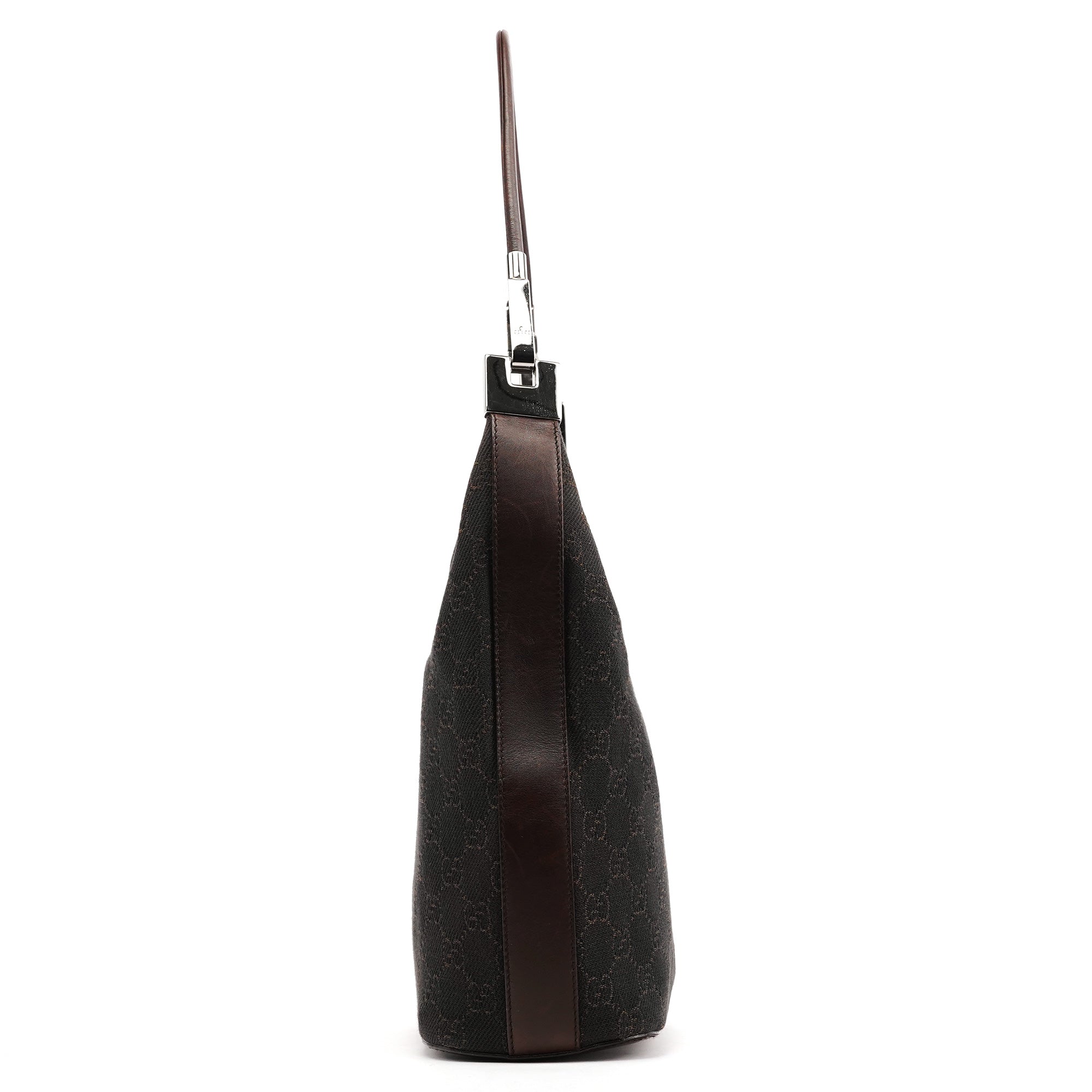 Gucci Borsa a spalla GG in pelle marrone