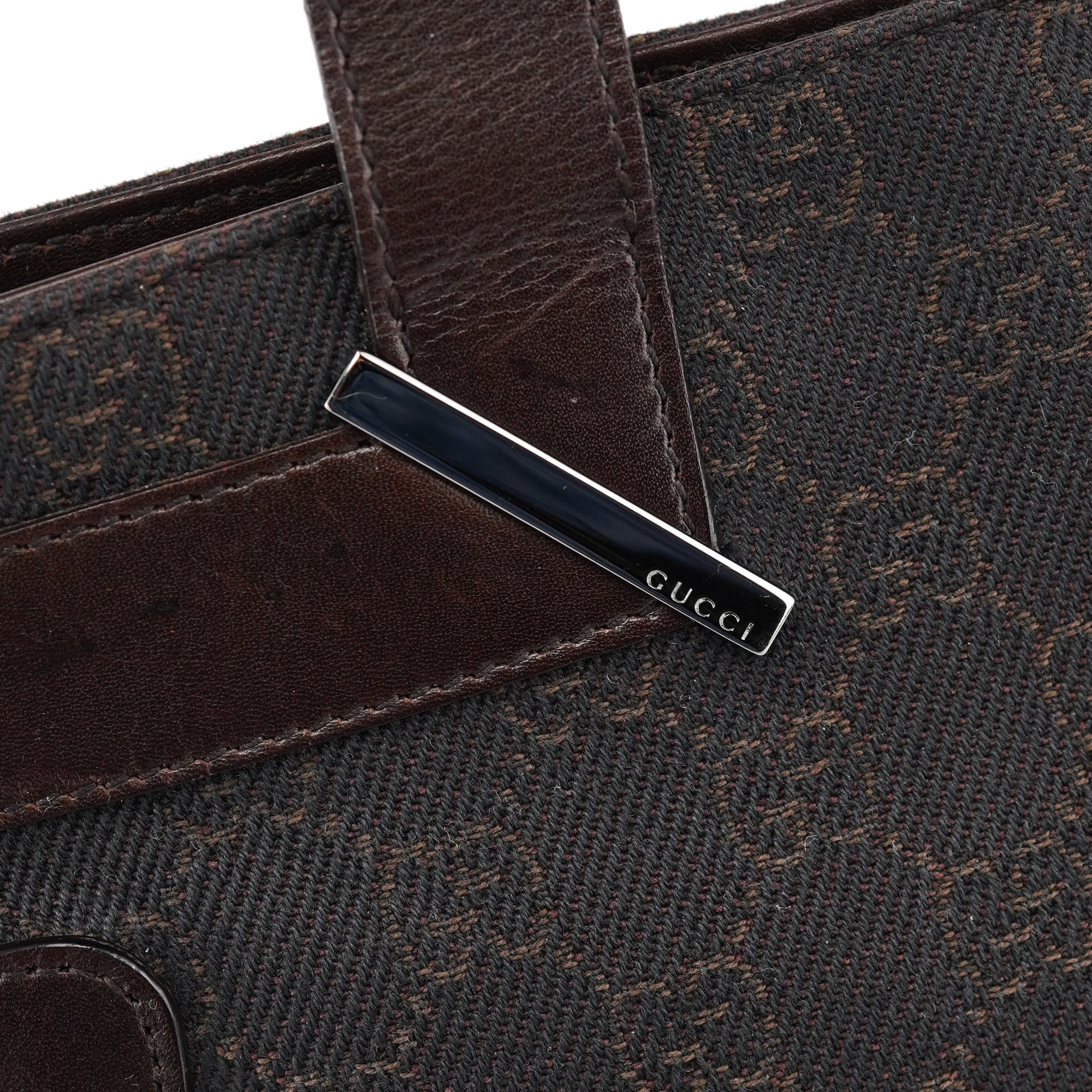 Gucci Brown GG Leather Tote Bag