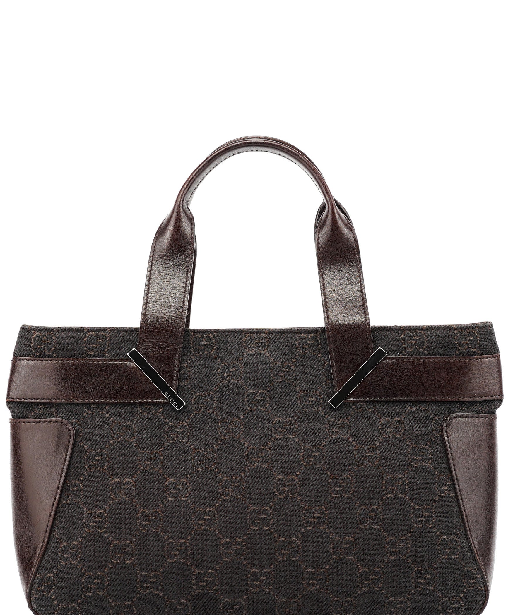 Gucci Borsa tote GG in pelle marrone