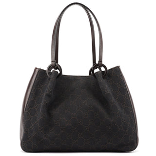 Gucci Brown GG Leather Tote Bag