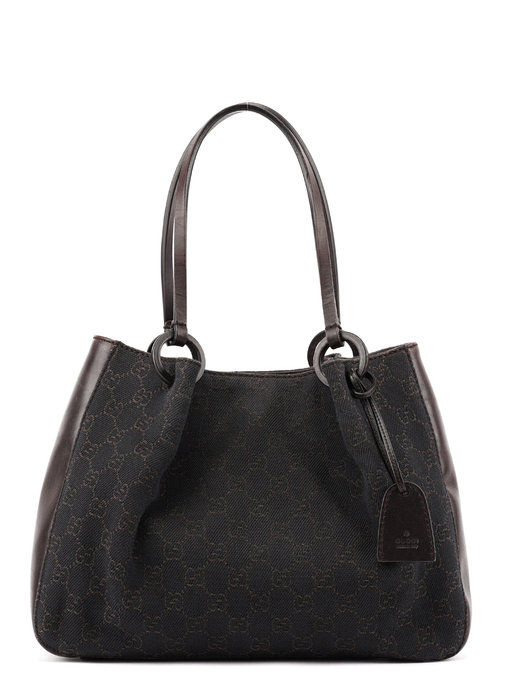 Gucci Brown GG Leather Tote Bag