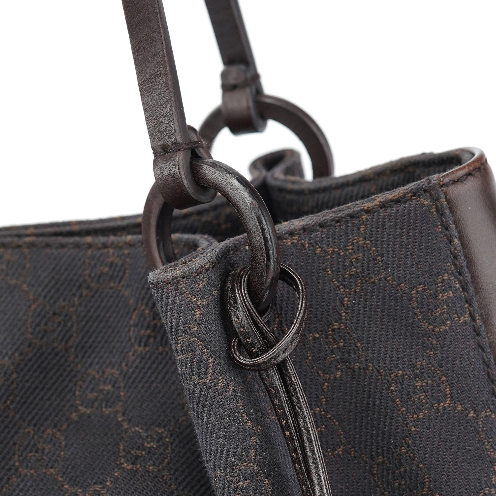 Gucci Brown GG Leather Tote Bag